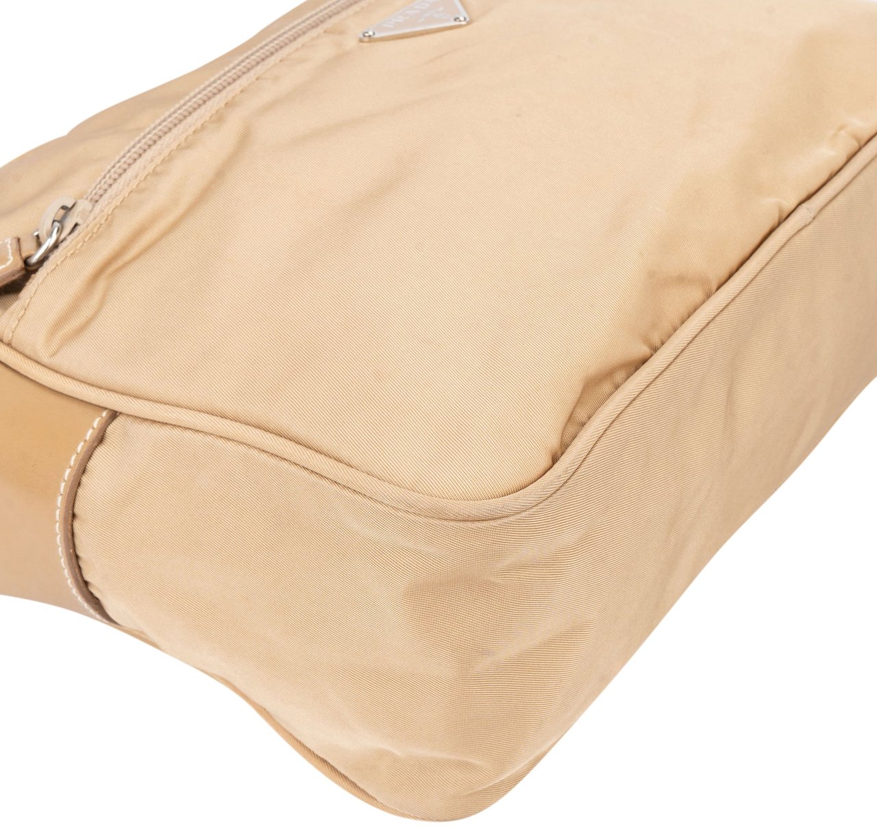 Prada Prada Beige Nylon Triangle Crossbody Bag Beige