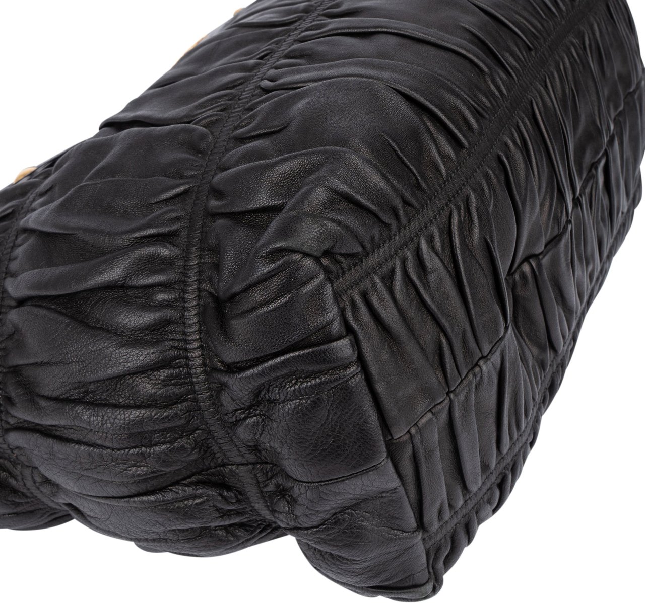 Prada Prada Quilted Leather City Handbag Zwart