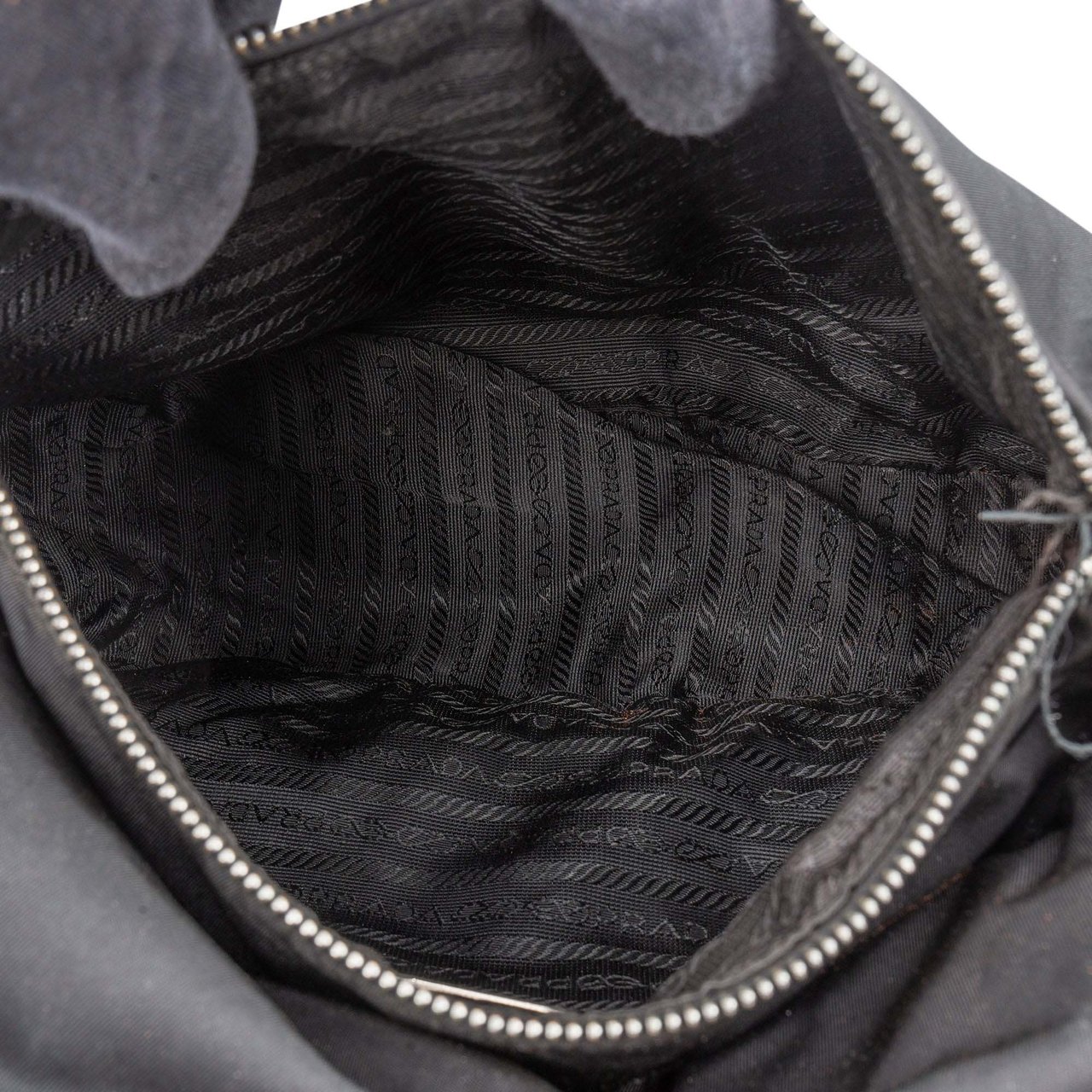 Prada Black Nylon Triangle Handbag Zwart