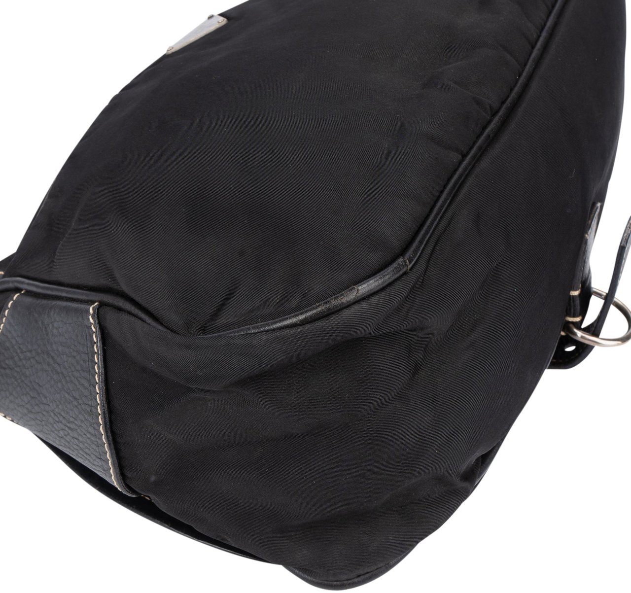 Prada Prada Black Nylon Triangle Handbag Zwart
