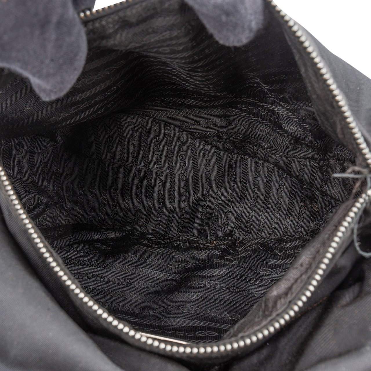 Prada Prada Black Nylon Triangle Handbag Zwart
