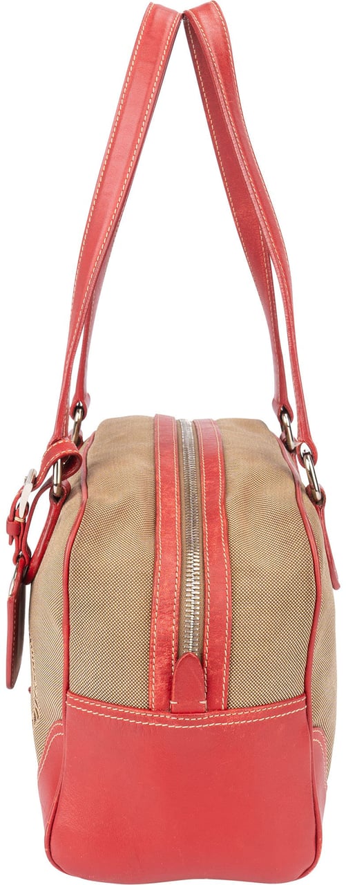 Prada Jacquard Monogram Handbag Beige