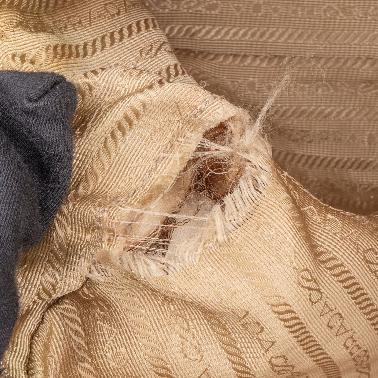 Prada Prada Jacquaurd Monogram Handbag Beige