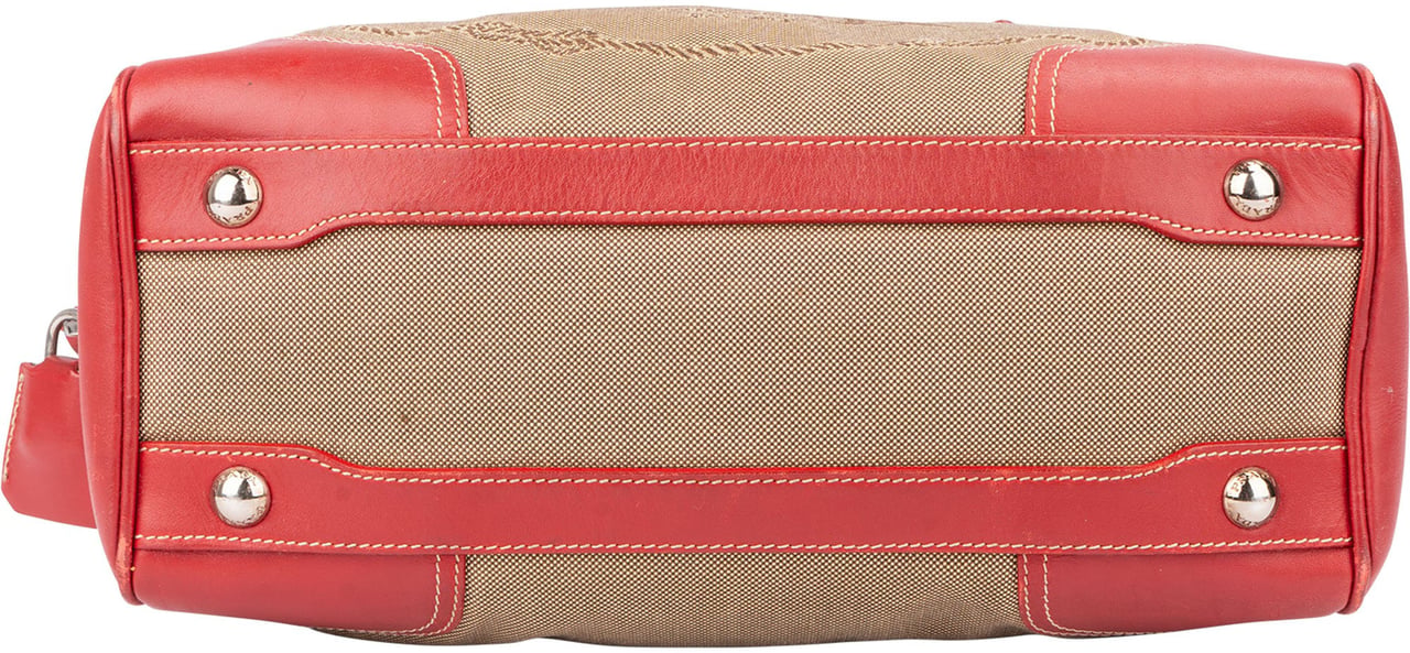 Prada Jacquard Monogram Handbag Beige