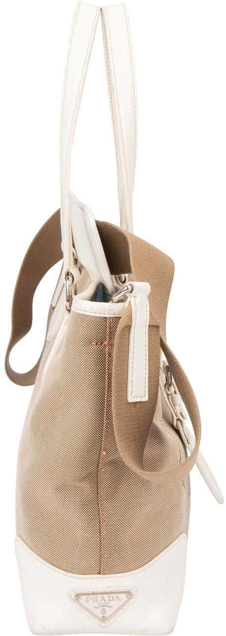 Prada Prada Jacquard Monogram Handbag Bruin