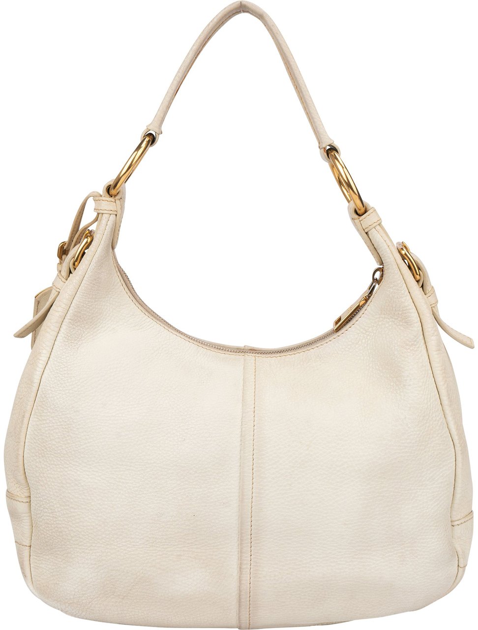 Prada Prada White Leather Vitello Shoulder Bag Wit