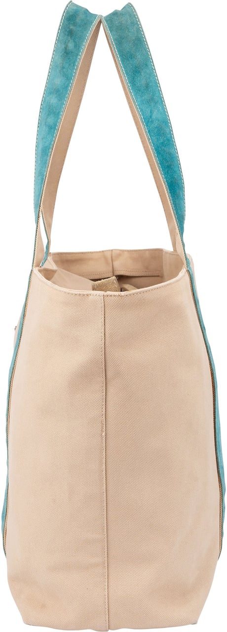 Prada Classic Big Triangle Beach Handbag Beige