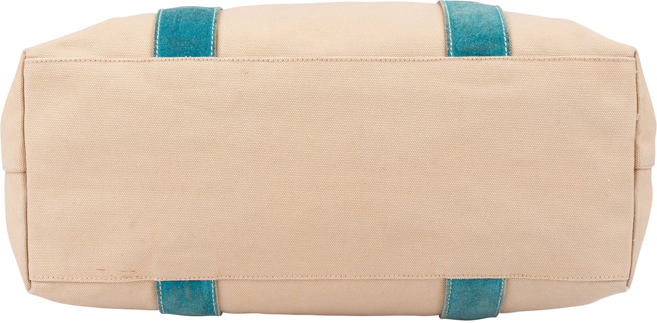 Prada Classic Big Triangle Beach Handbag Beige