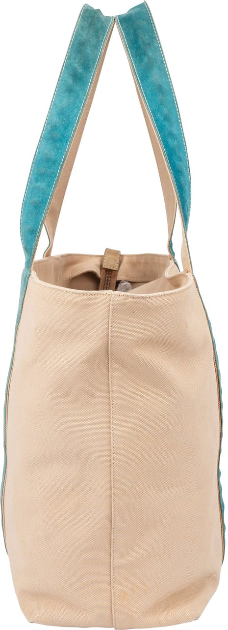 Prada Classic Big Triangle Beach Handbag Beige