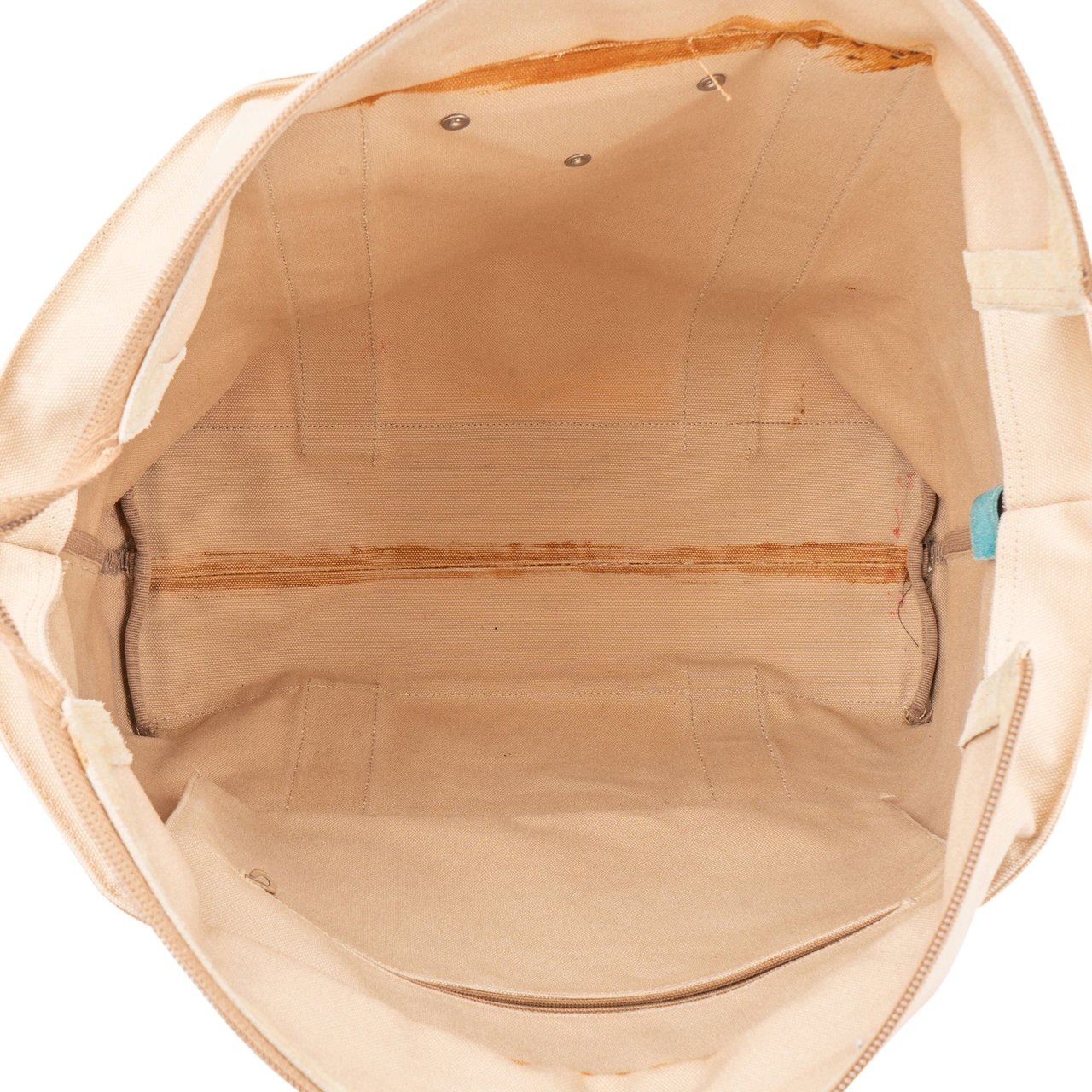 Prada Classic Big Triangle Beach Handbag Beige