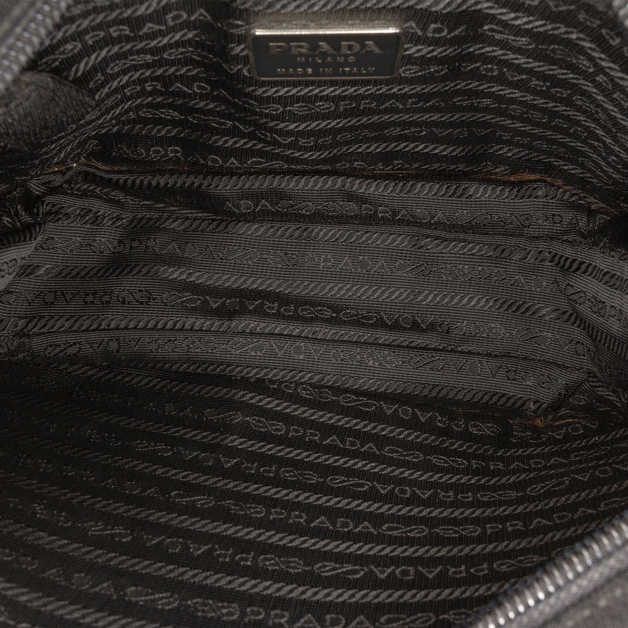 Prada Jersey Resin Chain Shoulder Bag Zwart