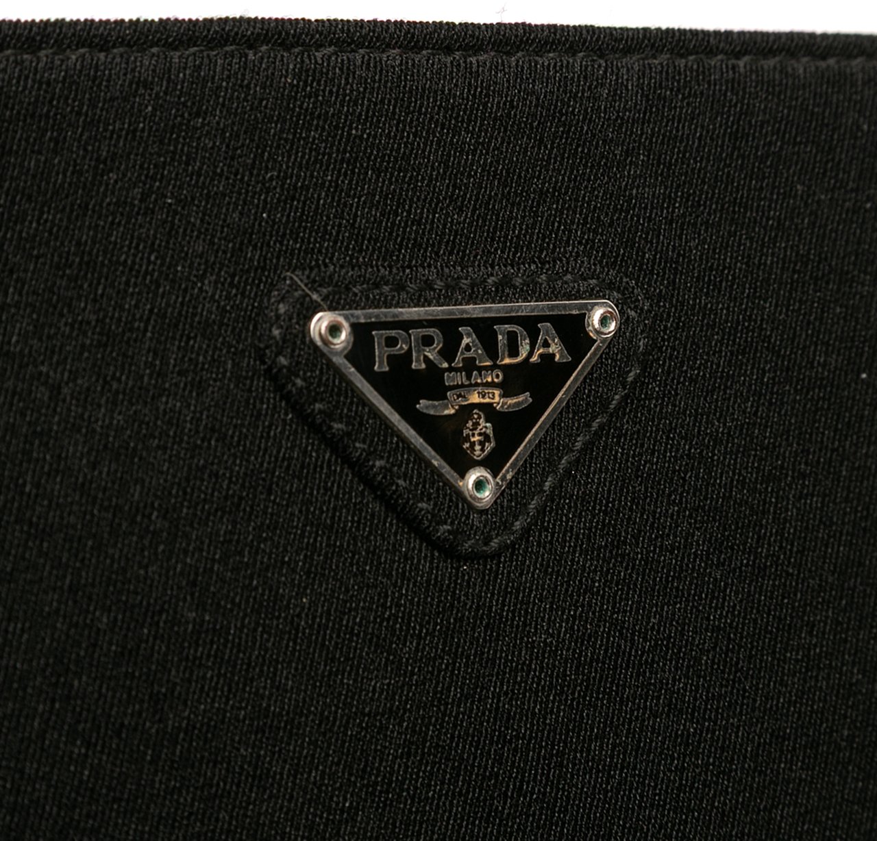 Prada Jersey Resin Chain Shoulder Bag Zwart