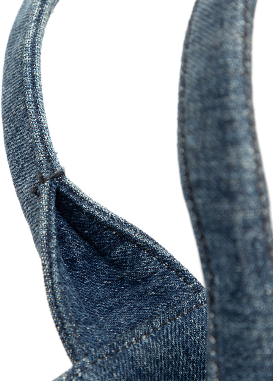 Prada Denim Canapa Bijoux Satchel Blauw