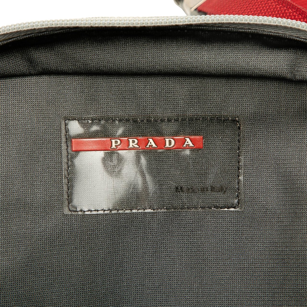 Prada Luna Rossa Polyester Crossbody Grijs