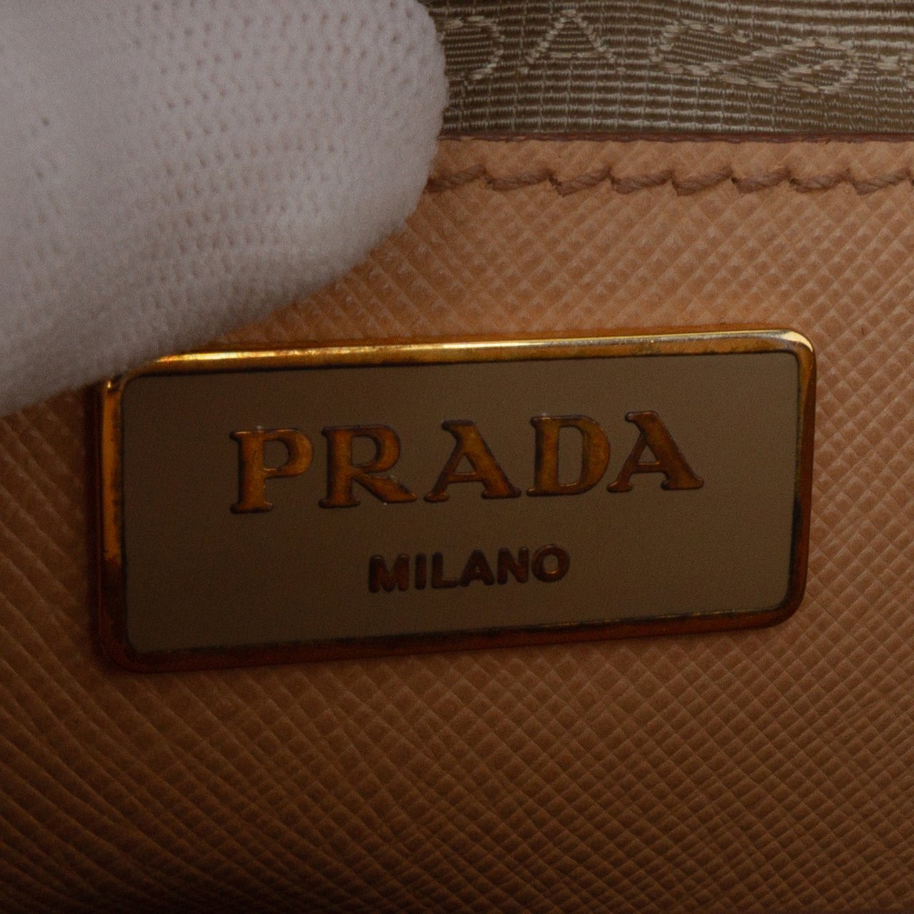 Prada Medium Saffiano Lux Promenade Satchel Bruin