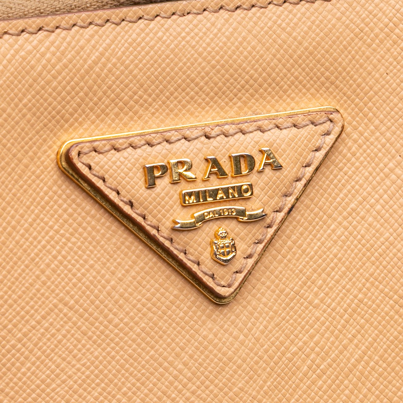 Prada Medium Saffiano Lux Promenade Satchel Bruin