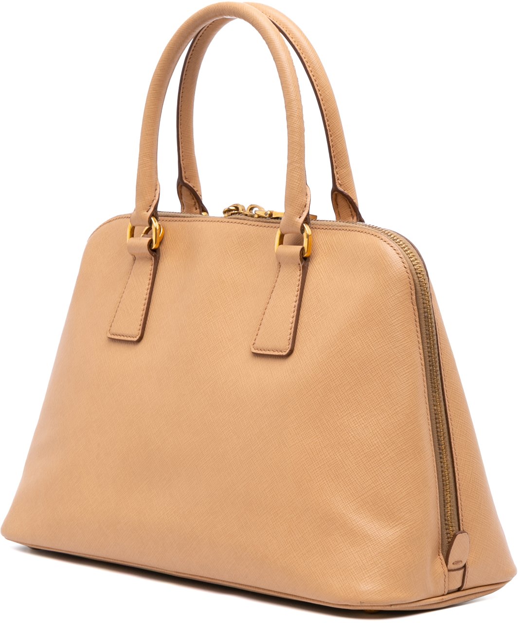 Prada Medium Saffiano Lux Promenade Satchel Bruin