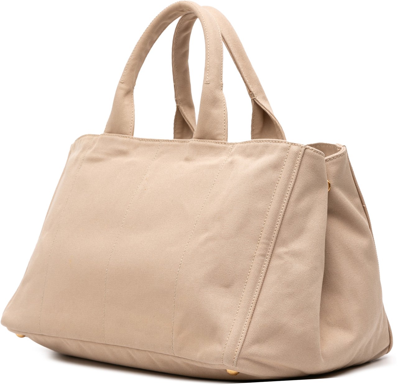 Prada Large Canvas Canapa Bijoux Satchel Bruin