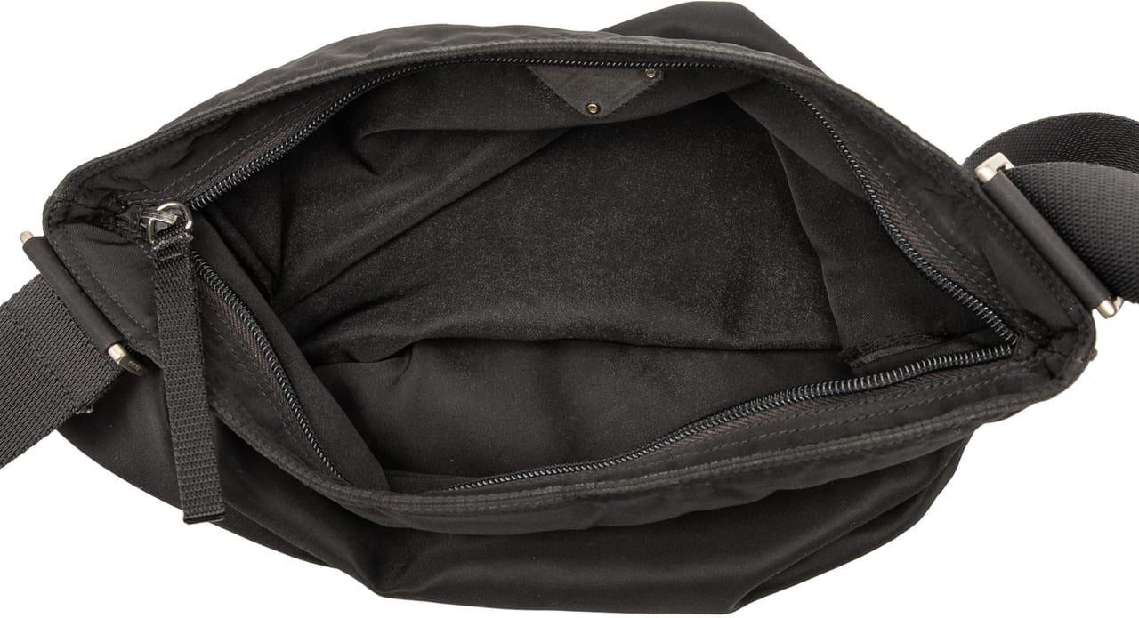 Prada Tessuto Zip Top Crossbody Zwart