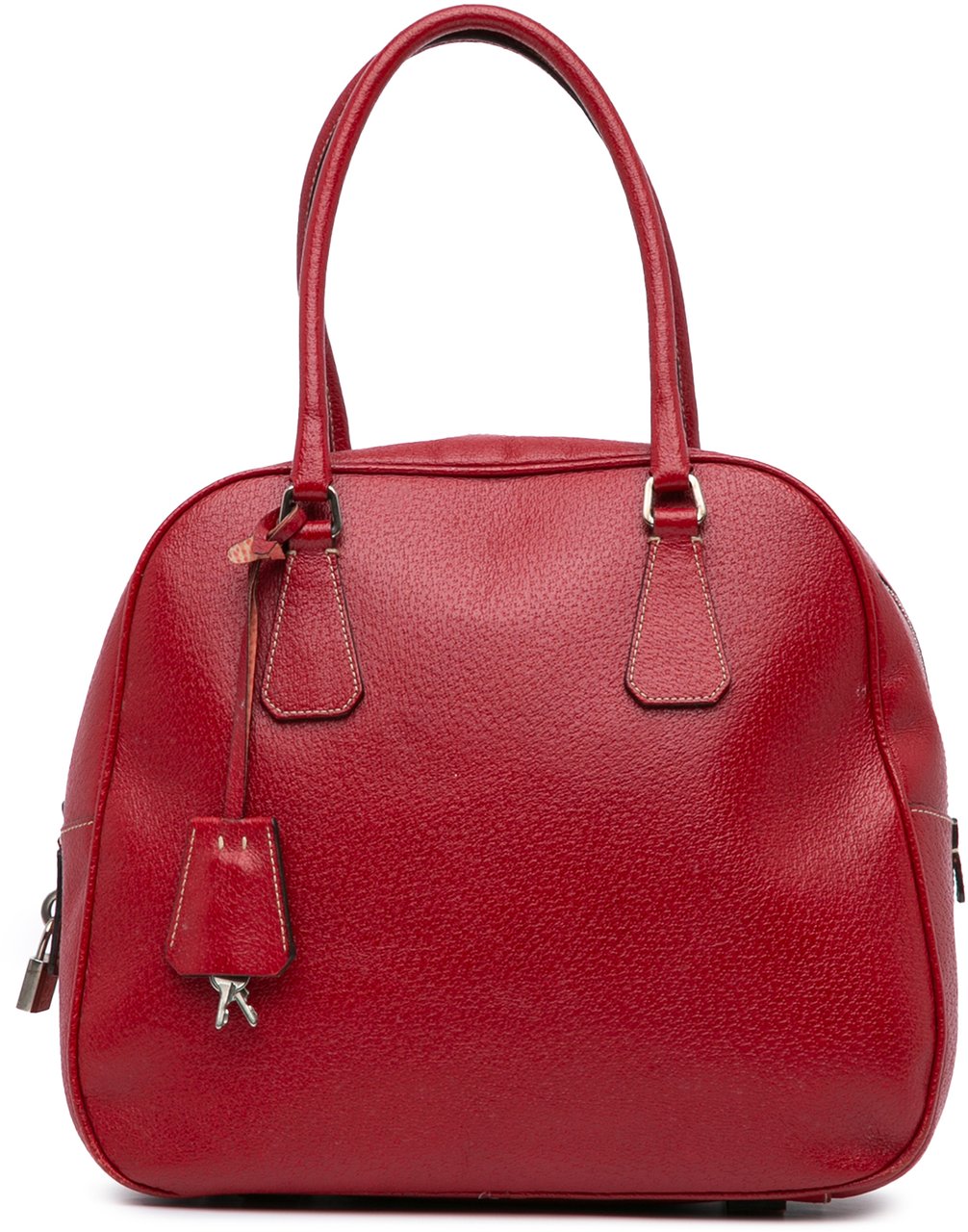 Prada Cinghiale Bauletto Handbag Rood