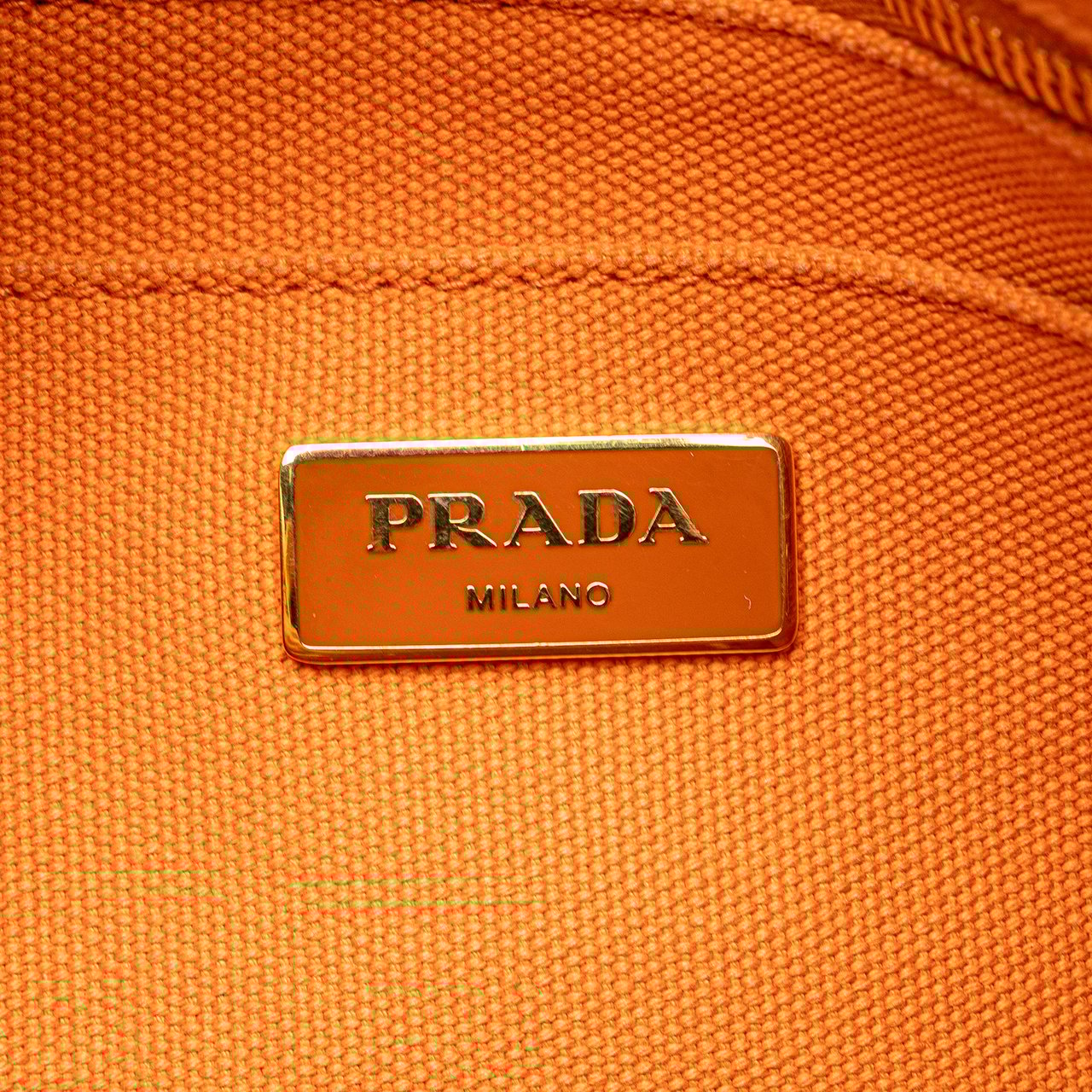 Prada Canvas Canapa Bijoux Satchel Oranje