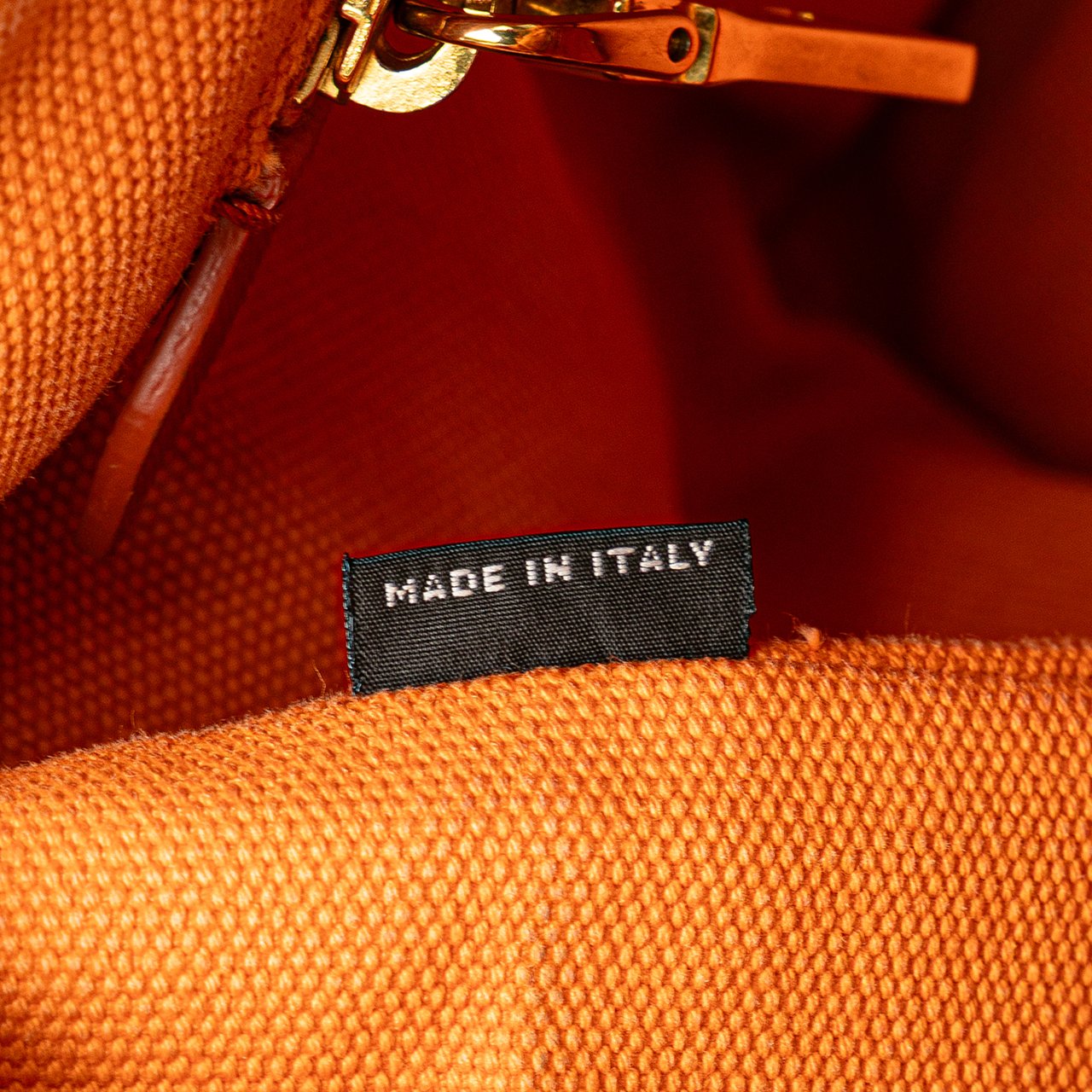 Prada Canvas Canapa Bijoux Satchel Oranje
