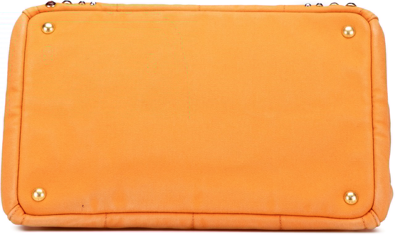 Prada Canvas Canapa Bijoux Satchel Oranje