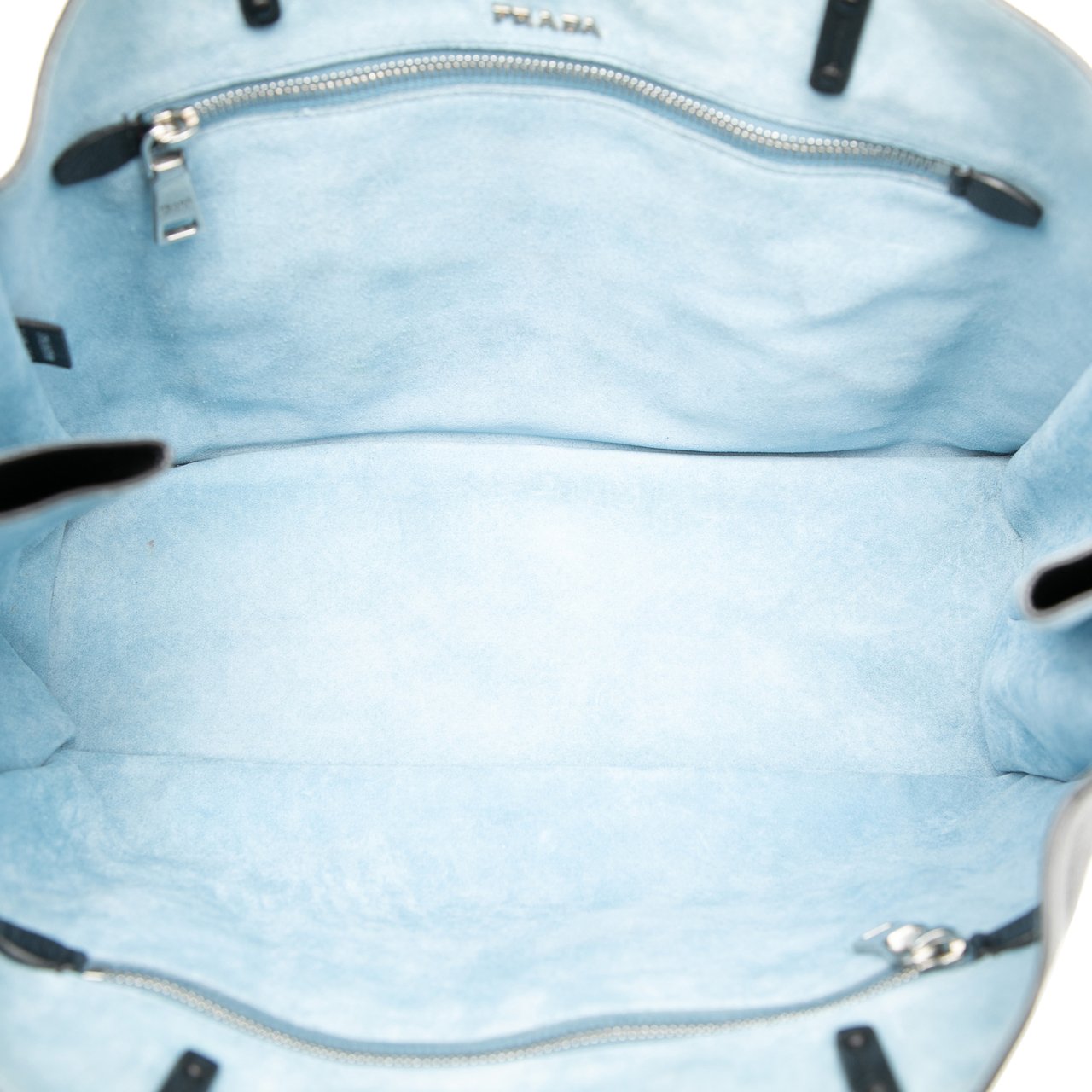 Prada Glace Calf Etiquette Tote Zwart