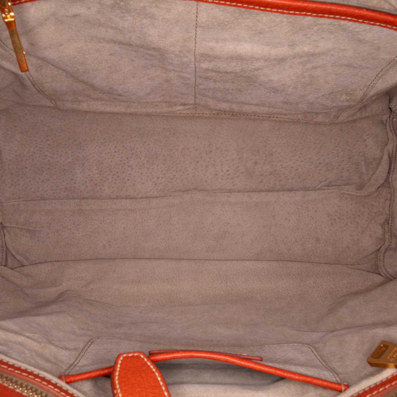 Prada Cinghiale Trimmed Canapa Top Handle Bag Bruin