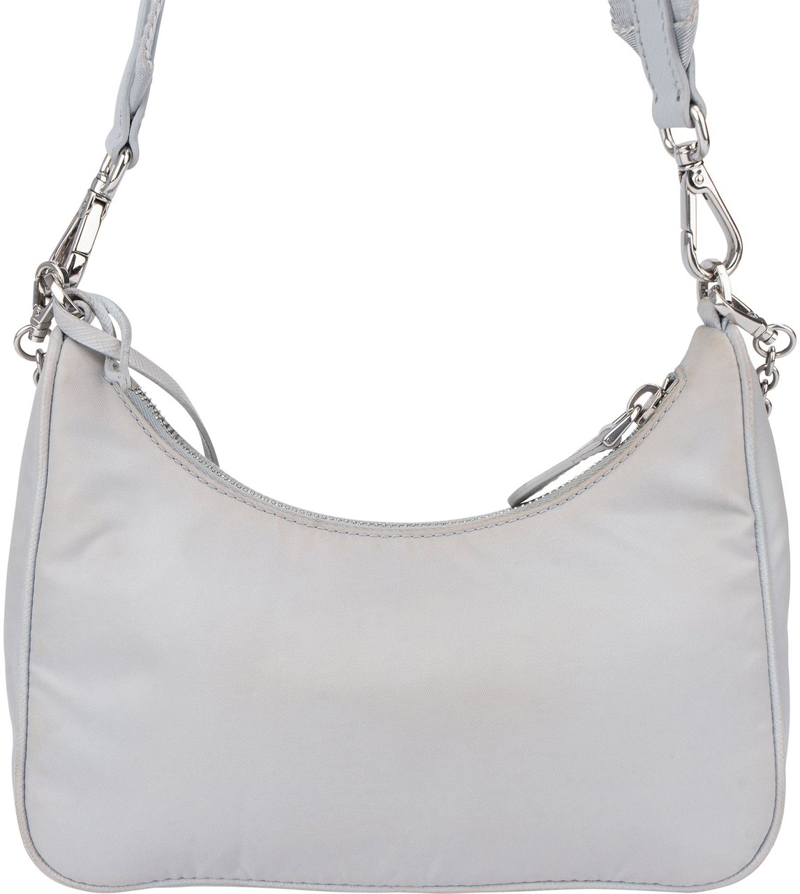 Prada Nylon Triangle Re-Edition Crossbody Bag Blauw