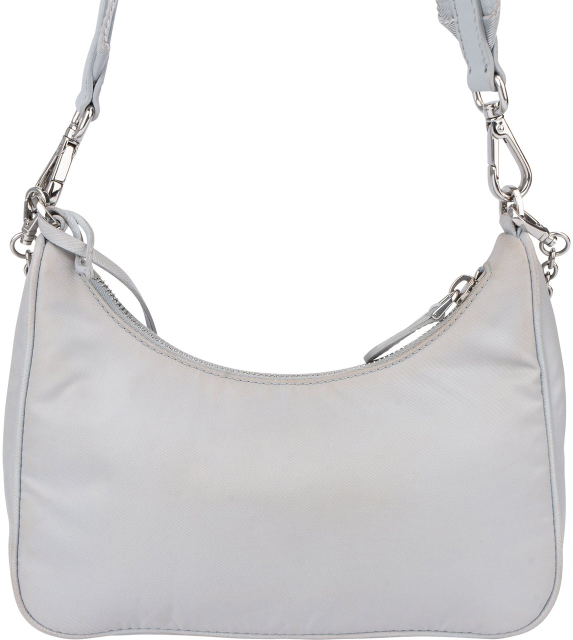 Prada Prada Nylon Triangle Re-Edition Crossbody Bag Blauw