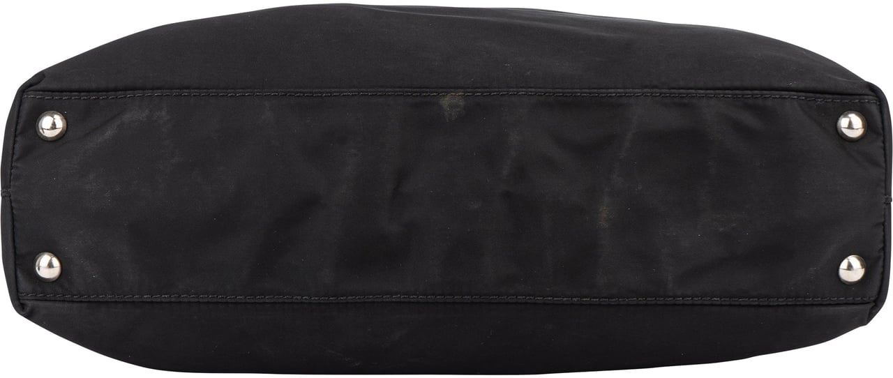 Prada Prada Black Nylon Triangle Handbag Zwart