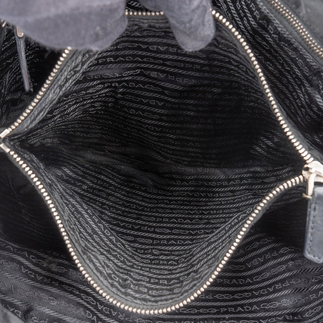 Prada Prada Black Nylon Triangle Handbag Zwart