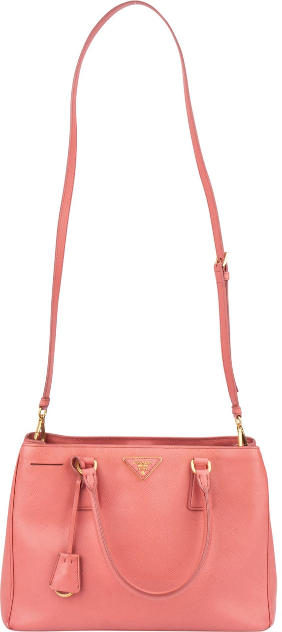 Prada Prada Pink Saffiano Leather Galleria Handbag Roze