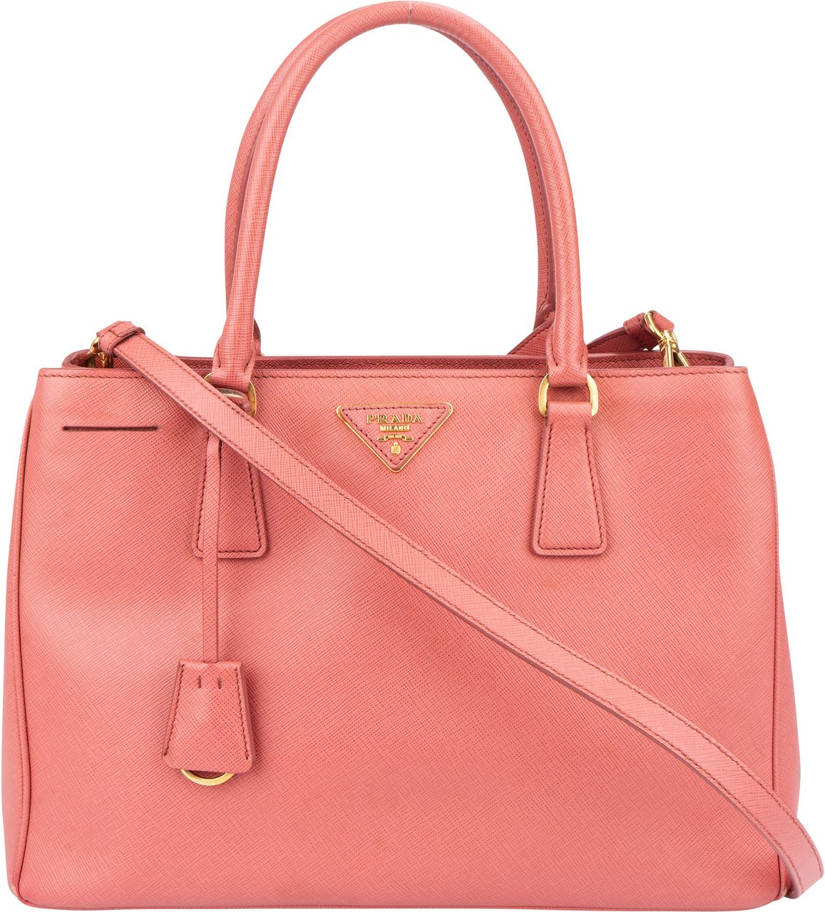 Prada Prada Pink Saffiano Leather Galleria Handbag Roze