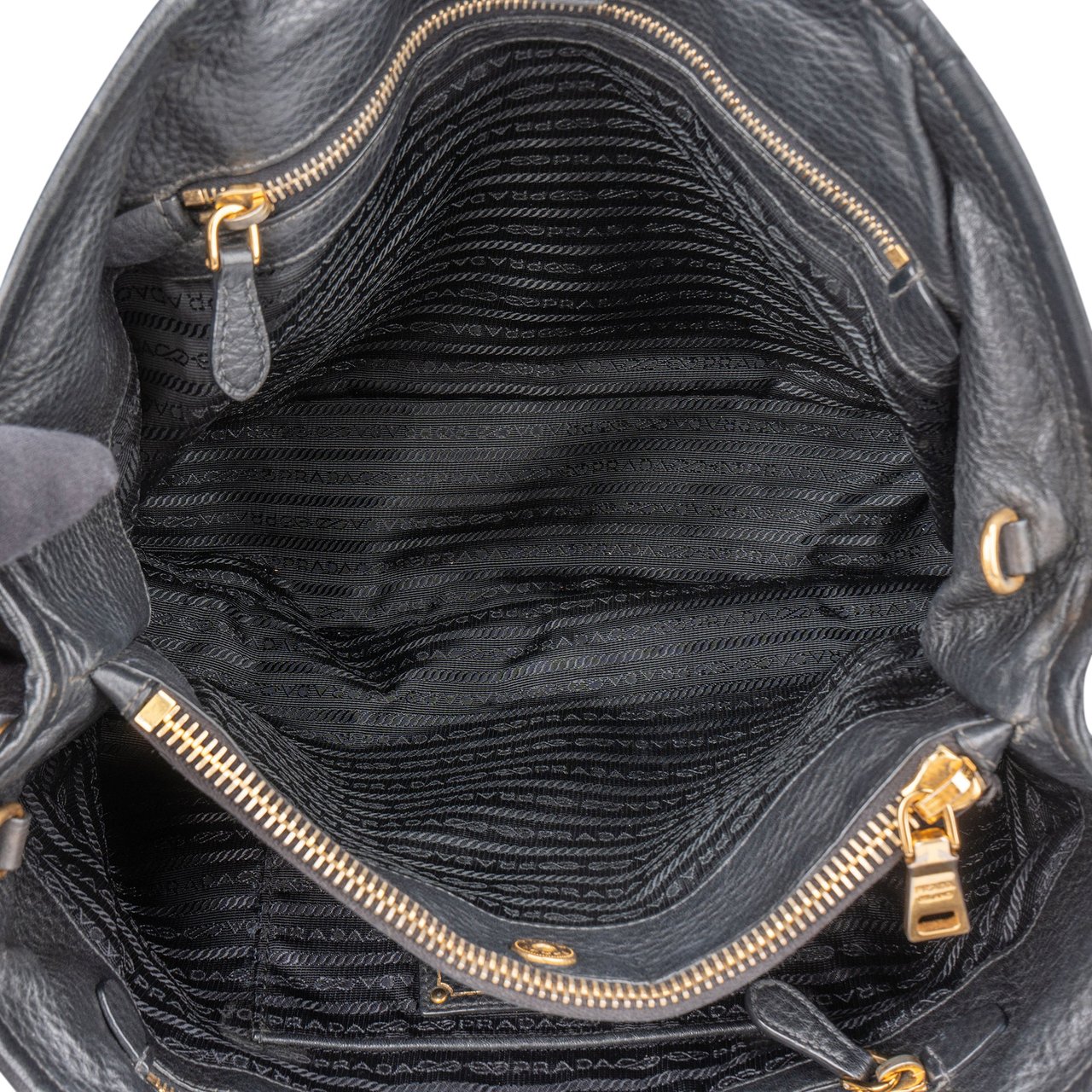 Prada Prada Black Nylon City Handbag Zwart