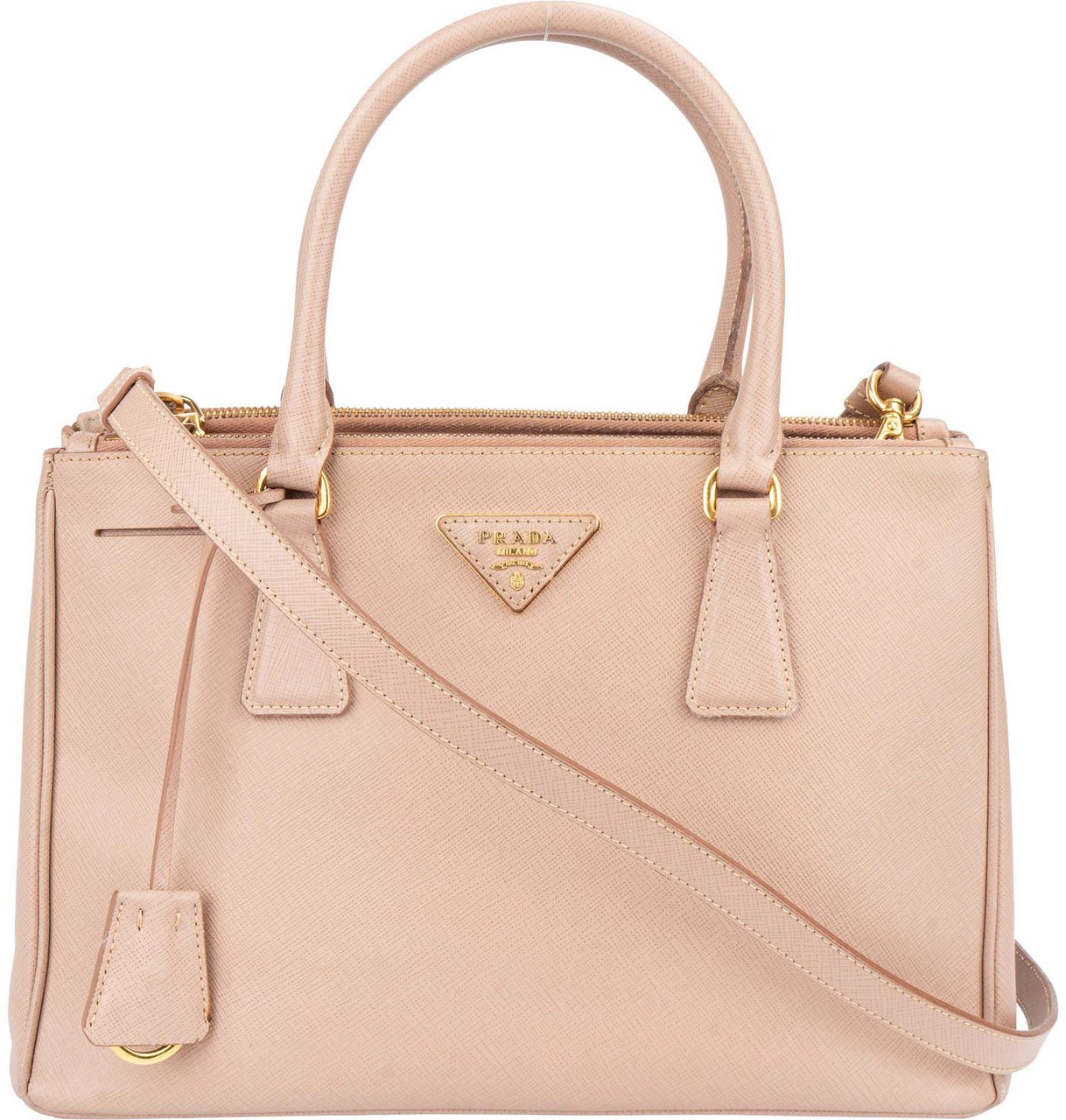 Prada Prada Saffiano Leather Galleria Handbag Roze