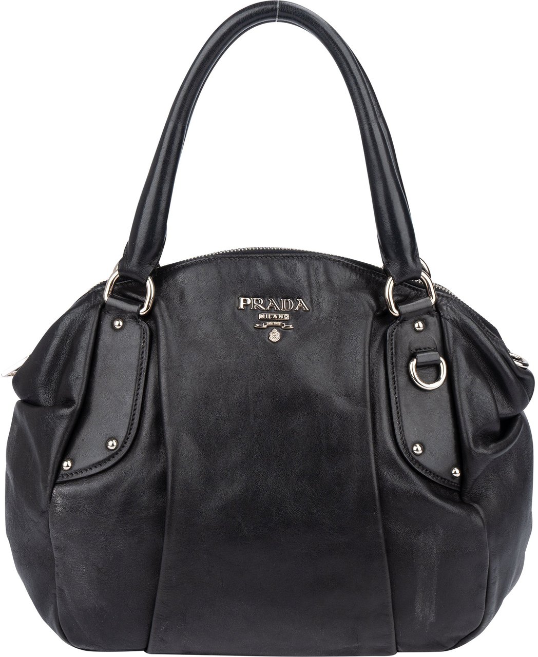 Prada Classic Black Leather Handbag Zwart