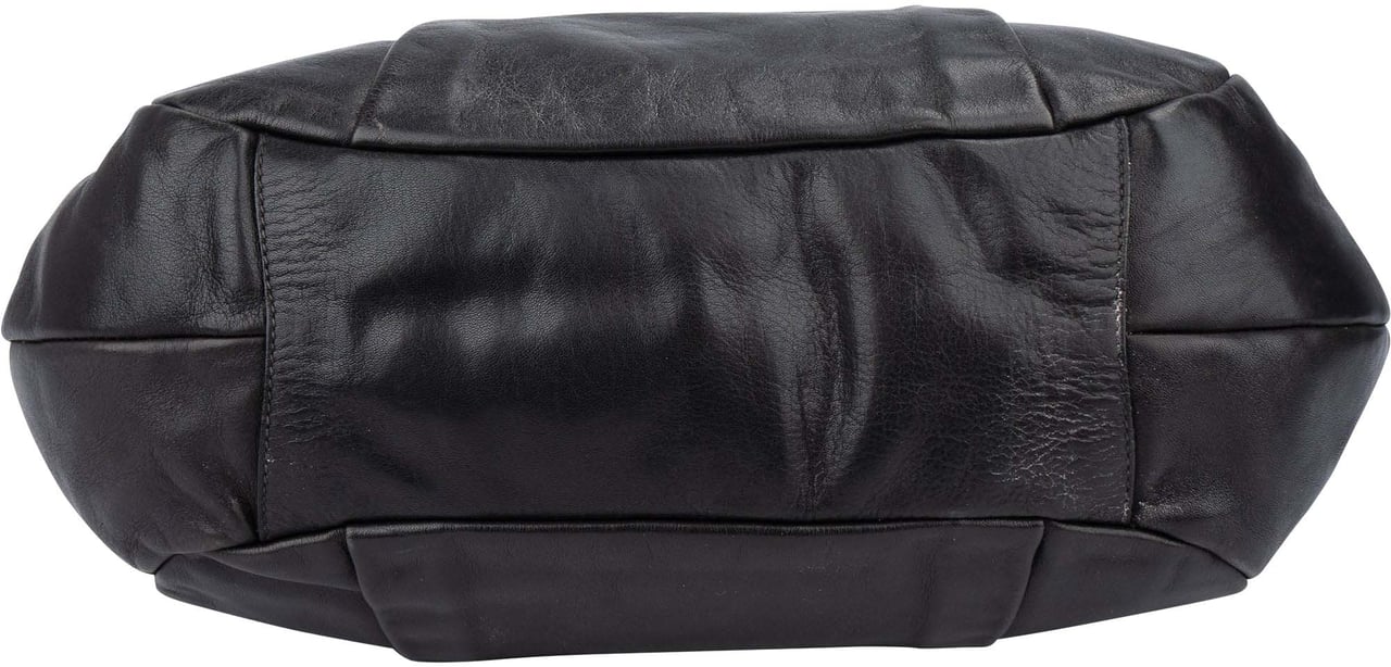 Prada Prada Classic Black Leather Handbag Zwart