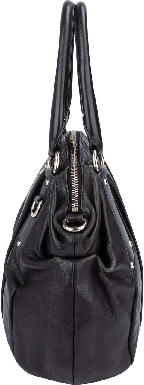 Prada Prada Classic Black Leather Handbag Zwart