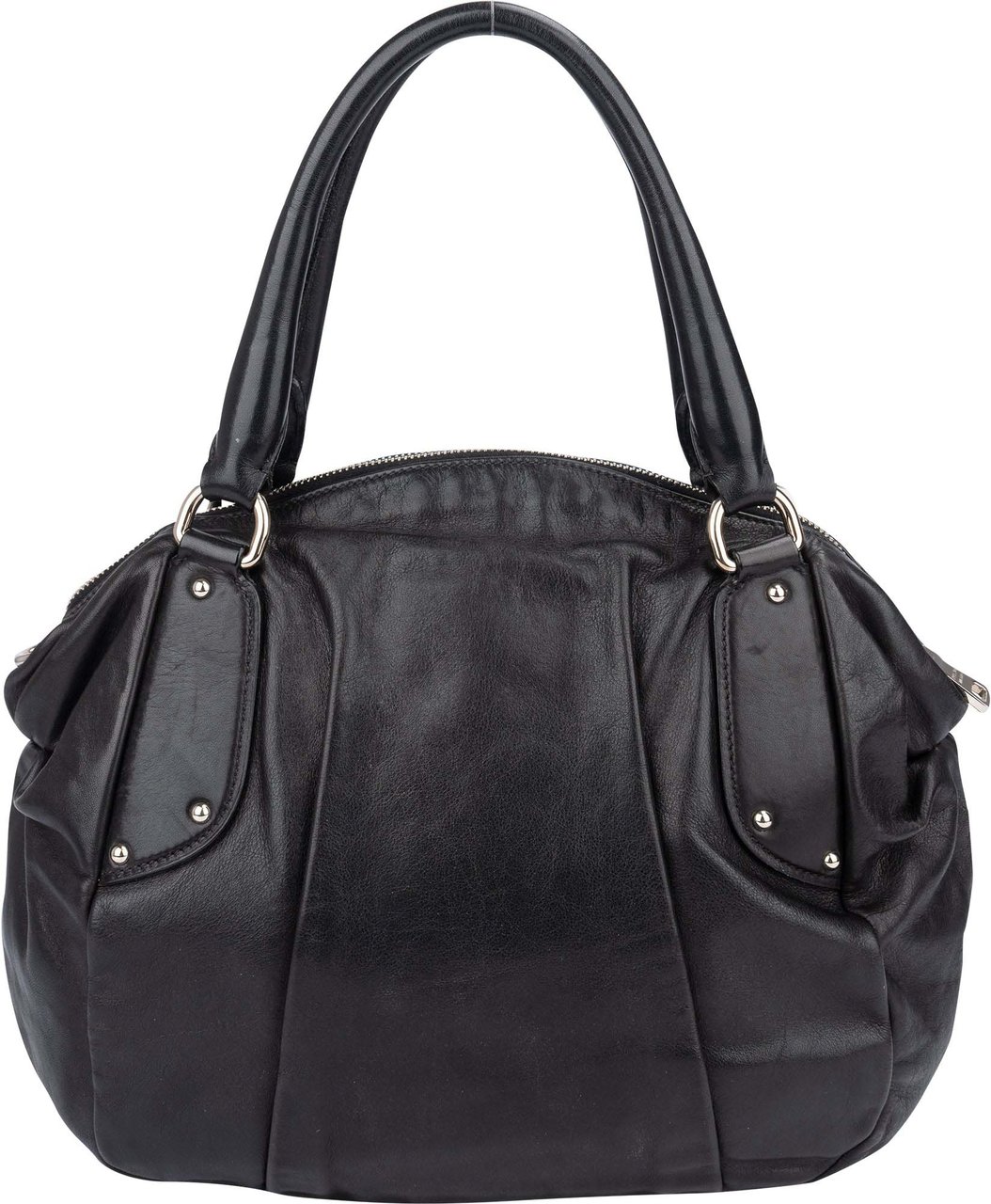 Prada Prada Classic Black Leather Handbag Zwart