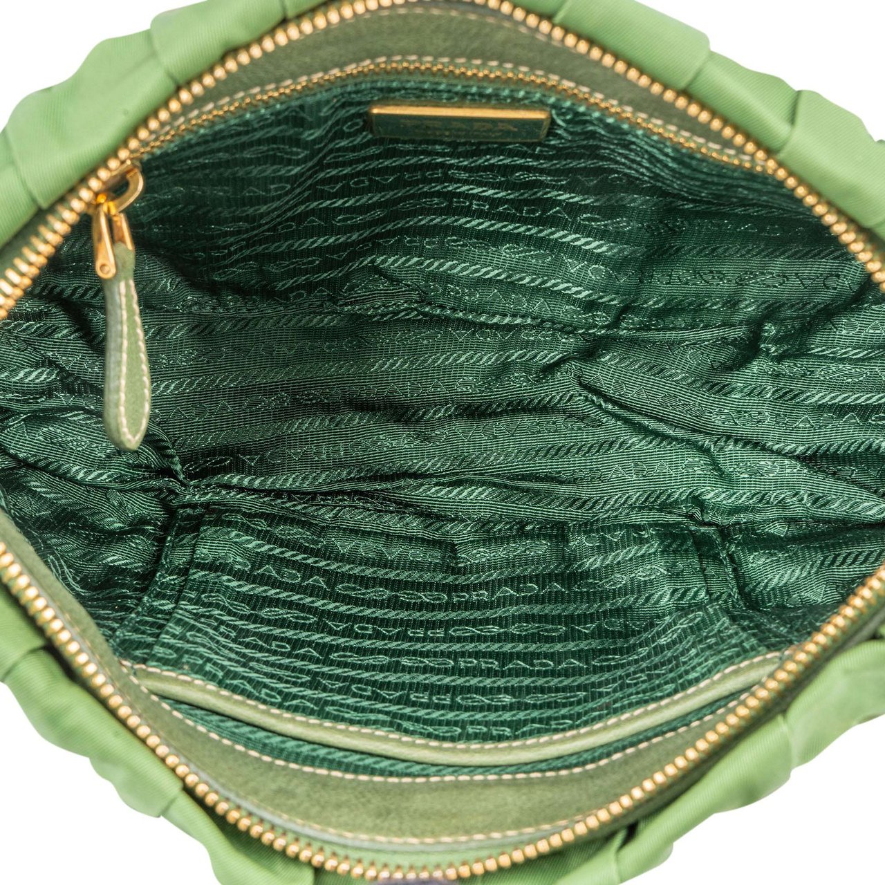 Prada Prada Quilted Green Nylon Handbag Groen