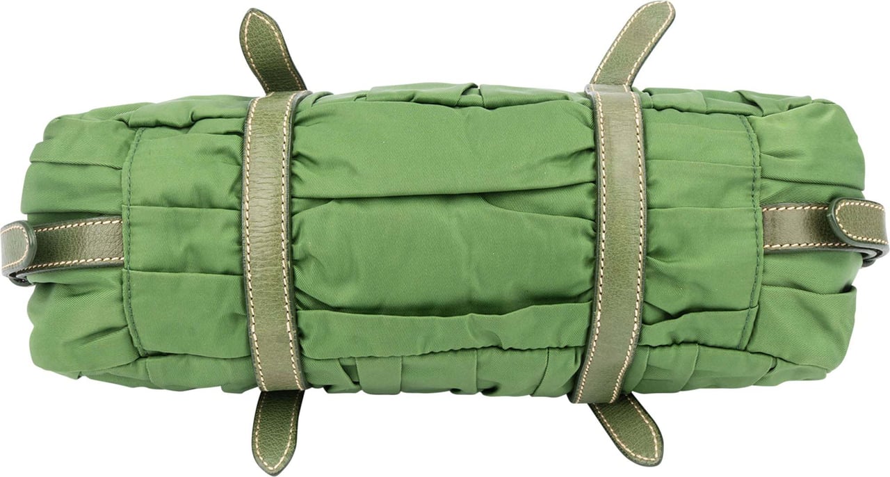 Prada Prada Quilted Green Nylon Handbag Groen