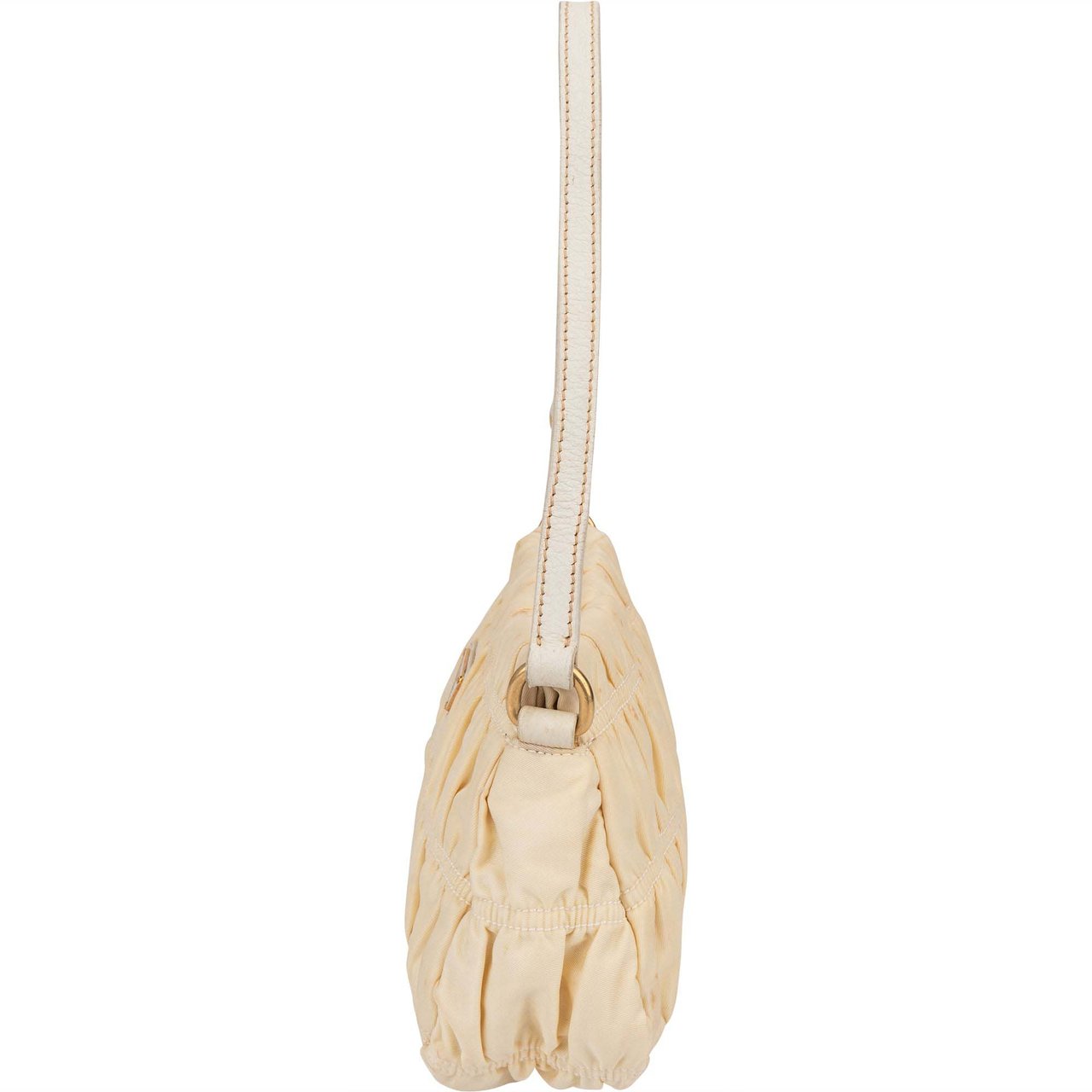 Prada Prada Quilted Nylon Triangle Handbag Beige