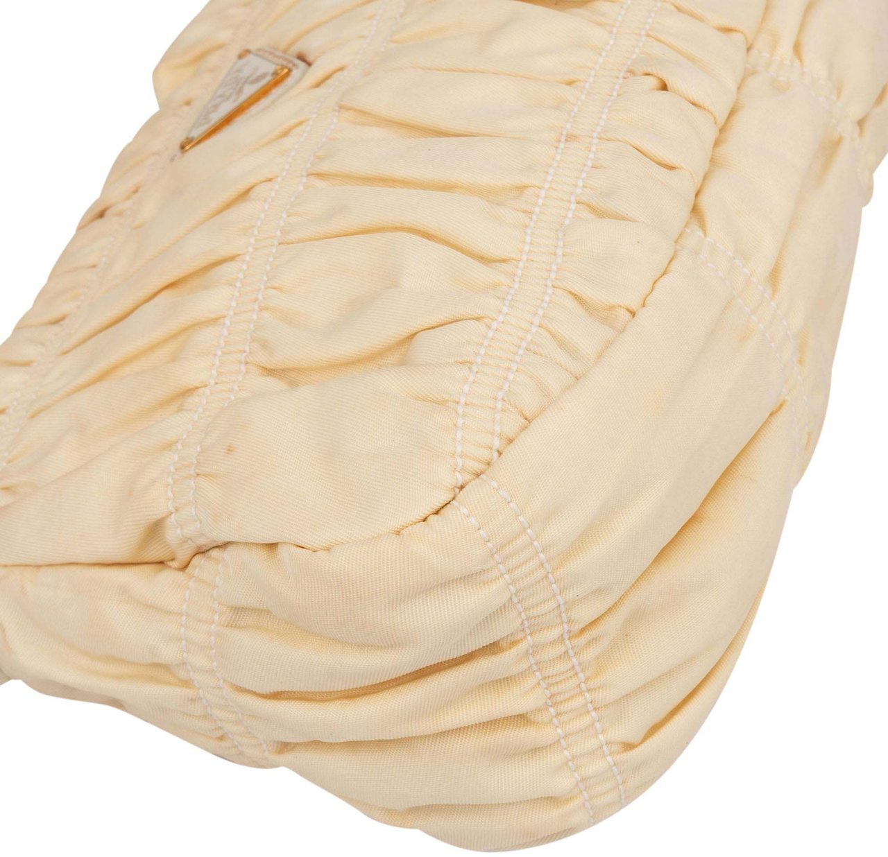 Prada Prada Quilted Nylon Triangle Handbag Beige