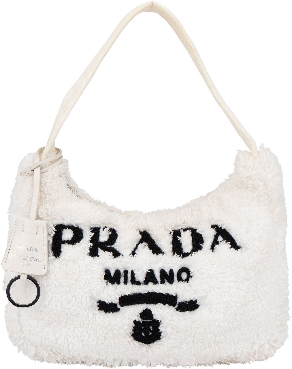 Prada White Terry Re- Edition Handbag Wit