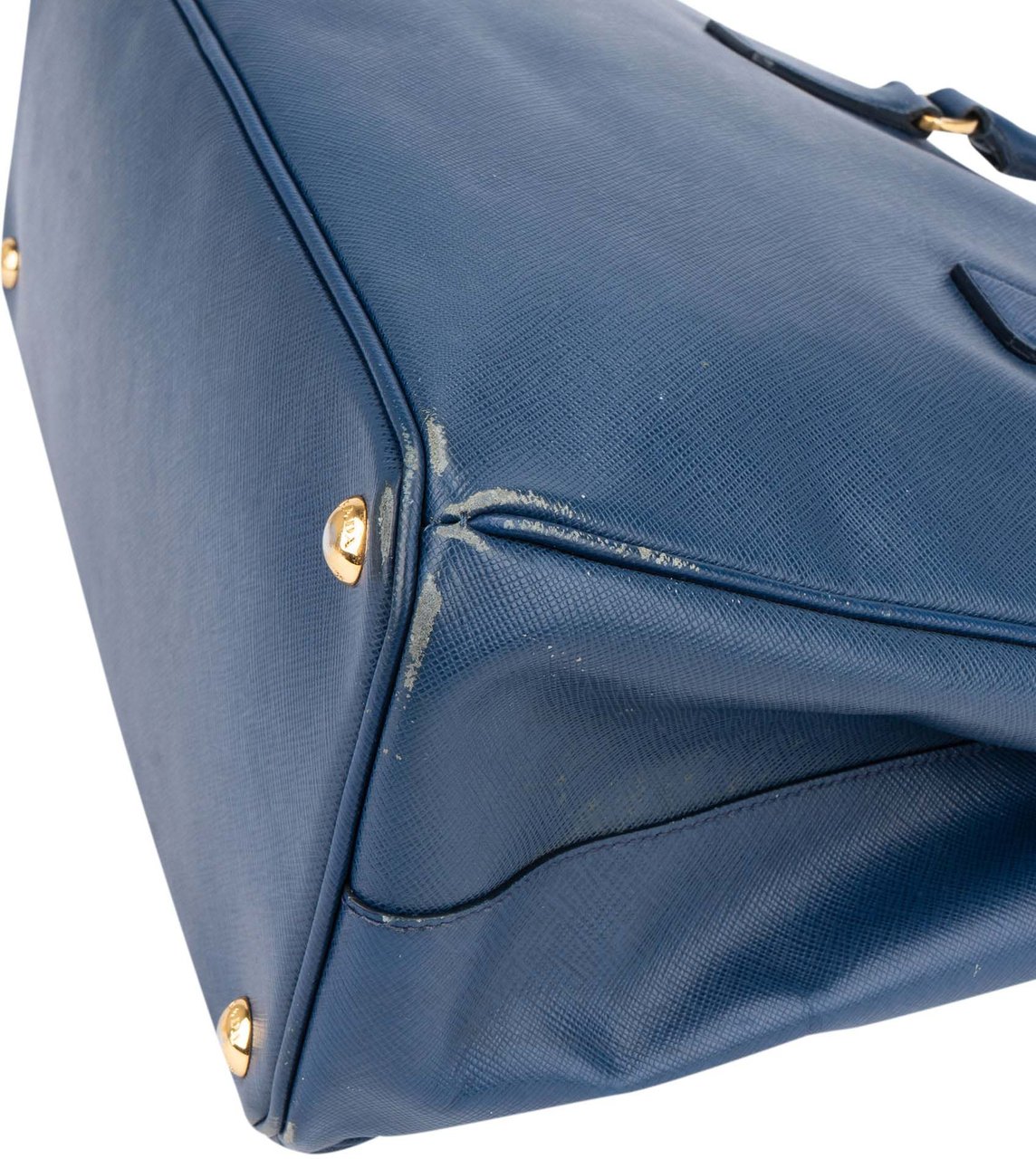 Prada Prada Blue Saffiano Leather Galleria Handbag Blauw