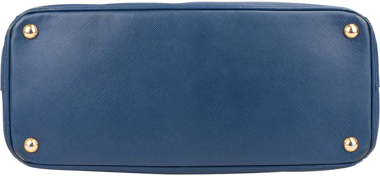 Prada Prada Blue Saffiano Leather Galleria Handbag Blauw