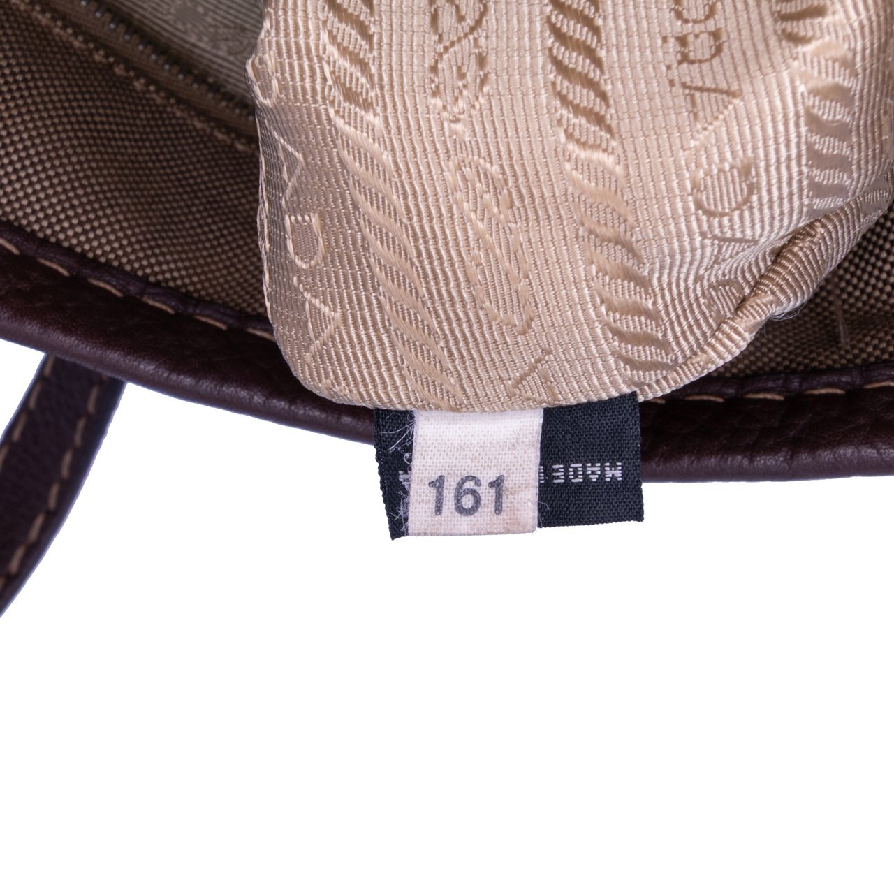 Prada Canvas Canapa Logo Tote Bruin