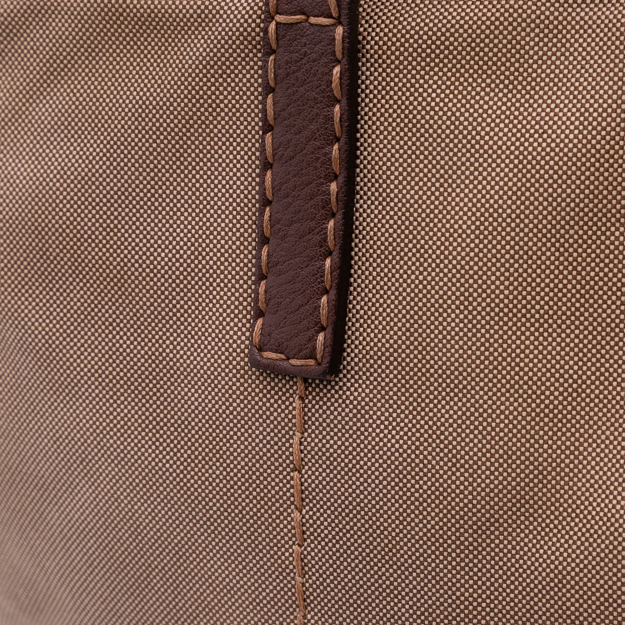 Prada Canvas Canapa Logo Tote Bruin